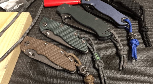 Lot De 2 Lanières De Couteau Avec Perles En Alliage - Lanière Métal EDC Tactique Pour Porte-Clés, Couteau Et Voyage