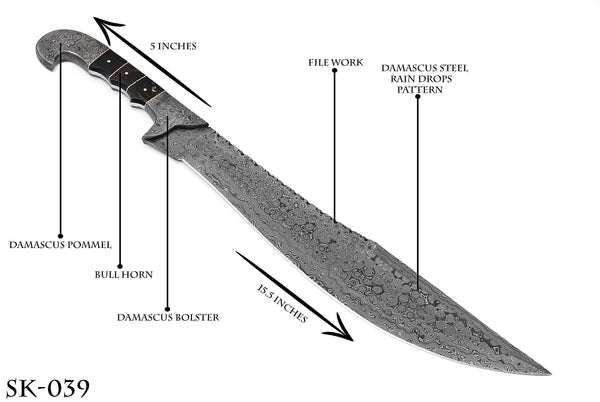 Hand Forged Sword Damascus Steel Viking Sword, Battle Ready Sword, Gift for Him, Wedding Gift for Husband, Anniversary Gift SK039