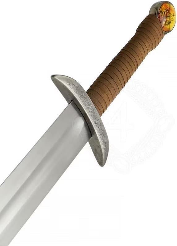 The Last Kingdom Serpent-Breath Sword – Uhtred of Bebbanburg Replica Viking Sword | Handmade Stainless Steel Medieval Battle Sword with Display Plaque SW105