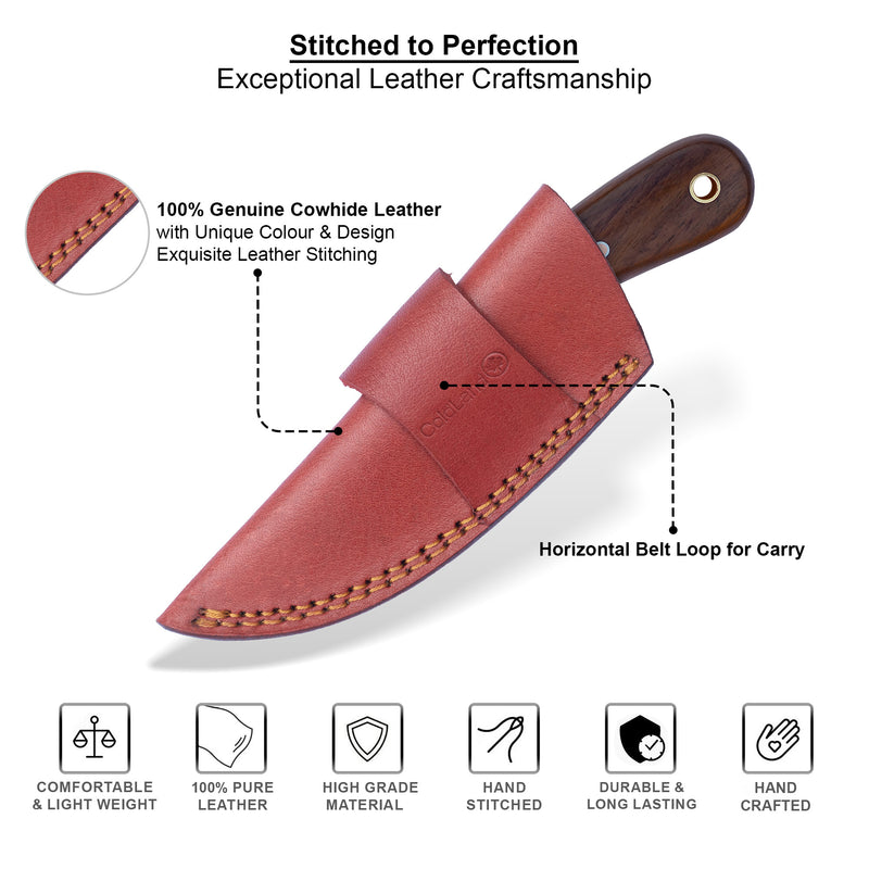 ColdLand Hand-Forged Damascus Skinner Knife – Compact & Reliable NMK07
