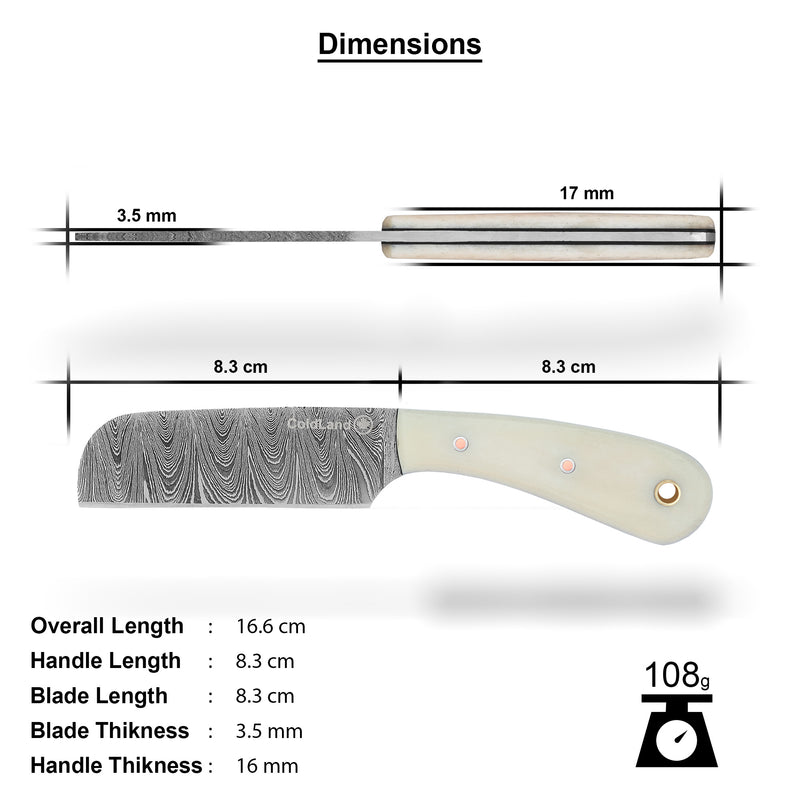 ColdLand Damascus Cowboy Knife – Hand-Forged Precision for the Outdoors NMK09