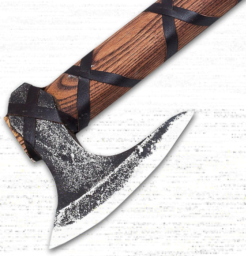 Unleash Your Inner Viking with the Authentic Ragnar Axe - Premium Hand-Forged Norse Axe by ColdLand Knives CL-AXE-1001