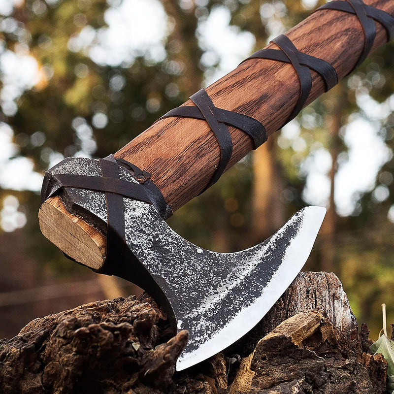 Unleash Your Inner Viking with the Authentic Ragnar Axe - Premium Hand-Forged Norse Axe by ColdLand Knives CL-AXE-1001