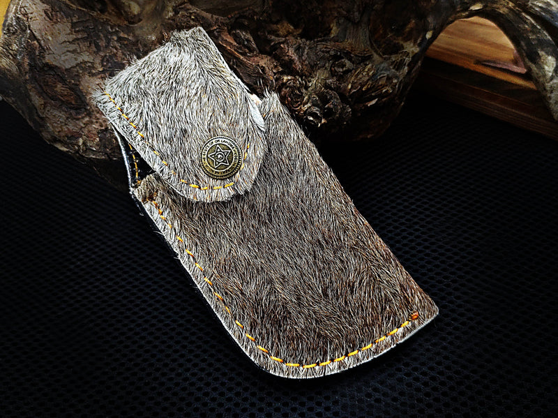 Couteau de poche pliant amérindien Scrimshaw sur os de chameau Red Indian Drop Point avec traversin Damas Acier Damas fabriqué à la main sur mesure 7,50 pouces avec étui en cuir Excellent cadeau pour vos proches CLKFOL1115