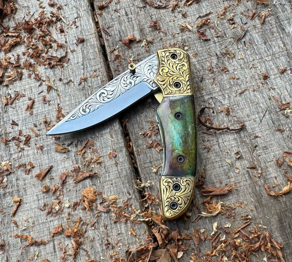ColdLand Folding Pocket Knife J2 Steel – Handcrafted Elegance Meets Outdoor Utility - USFOL08
