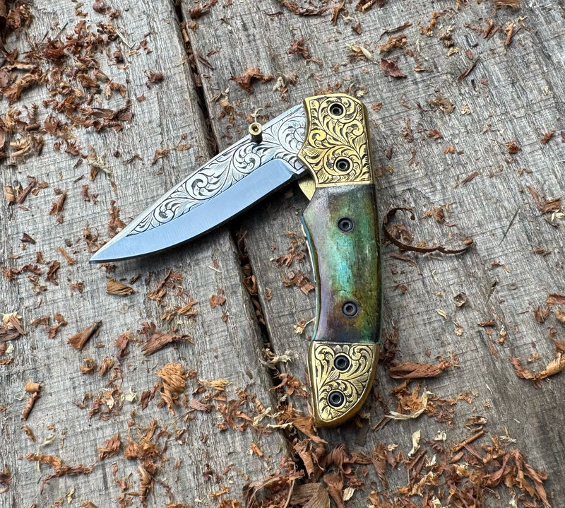 ColdLand Folding Pocket Knife J2 Steel – Handcrafted Elegance Meets Outdoor Utility - USFOL08