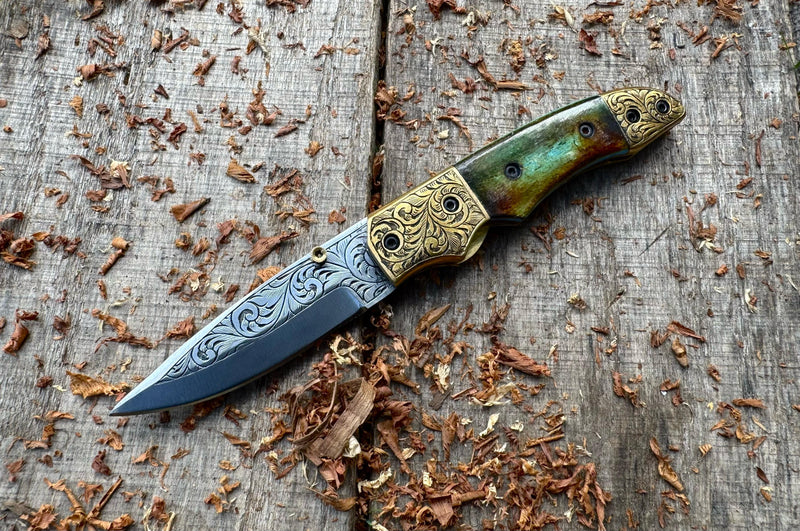 ColdLand Folding Pocket Knife J2 Steel – Handcrafted Elegance Meets Outdoor Utility - USFOL08
