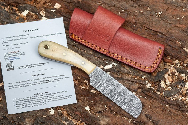 ColdLand Damascus Cowboy Knife – Hand-Forged Precision for the Outdoors NMK09