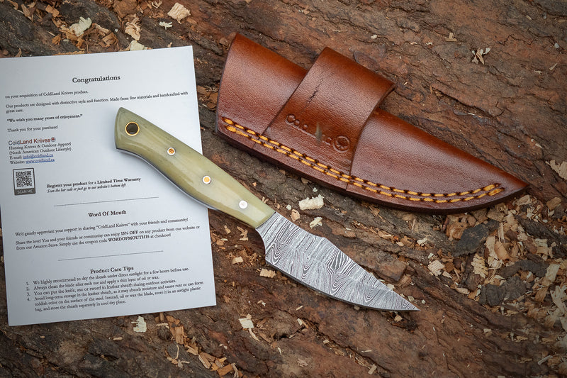 ColdLand Hand-Forged Damascus Skinner Hunting Knife NMK10
