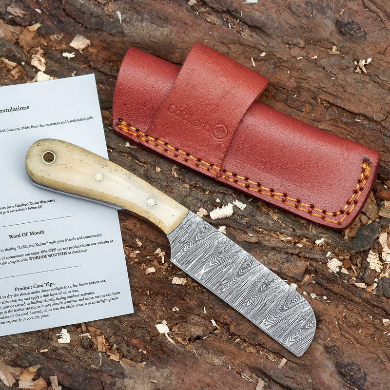 ColdLand Damascus Cowboy Knife – Hand-Forged Precision for the Outdoors NMK09