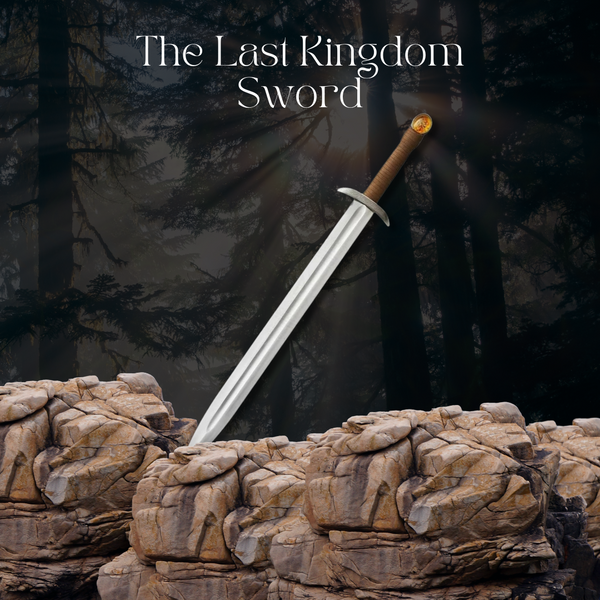 The Last Kingdom Serpent-Breath Sword – Uhtred of Bebbanburg Replica Viking Sword | Handmade Stainless Steel Medieval Battle Sword with Display Plaque SW105