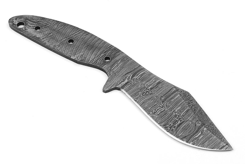 Damascus Knife Making Kit DIY Handmade Damascus Steel Includes Blank Blade, Pins, Leather Sheath, Handle Scales for Knife Making Supplies by ColdLand | NB121 - ColdLand Knives