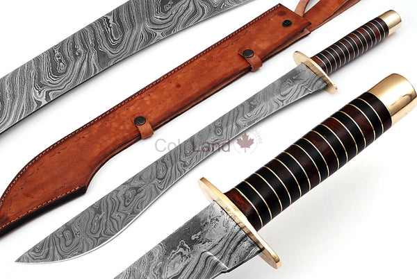 SK008 - Hand Forged Damascus Steel Viking Sword: The Ultimate Battle-Ready Weapon