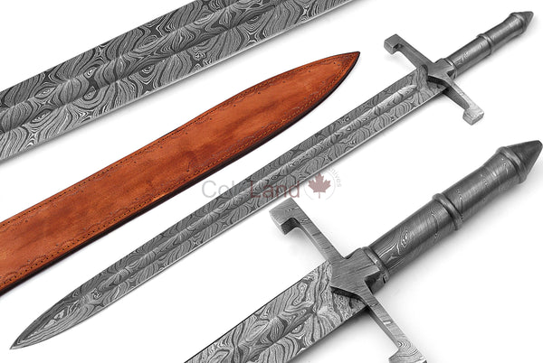 SK018 - Handcrafted Damascus Steel Viking Sword - The Perfect Gift for Him