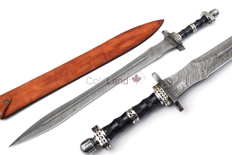 Hand forged Historical Viking Sword for Tactical Hunting-Ready to Use Ready  Knife with Leather Sheath-Best Gamers Viking Gift for Men : r/SWORDS