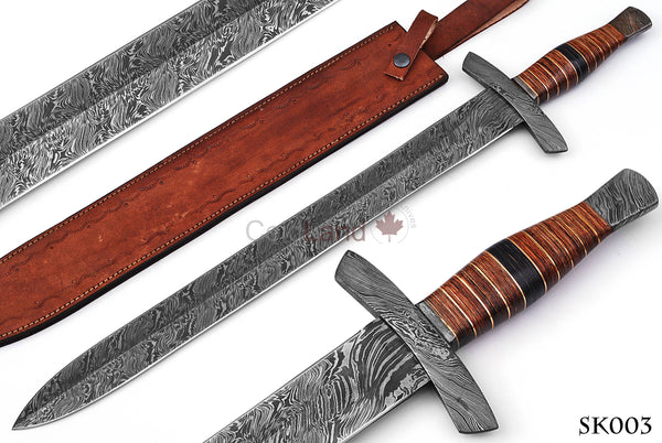 Legendary Viking Sword - Hand Forged with Damascus Steel for a True Warrior SK003