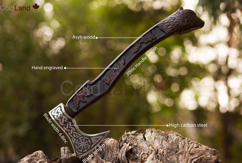 Customize Your Chopping Power with ARSAXE17 Carbon Steel Throwing Axe