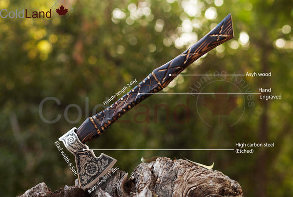 Carbon Steel Carnage: ARSAXE22Camping Axe for the Ultimate Outdoor Adventure