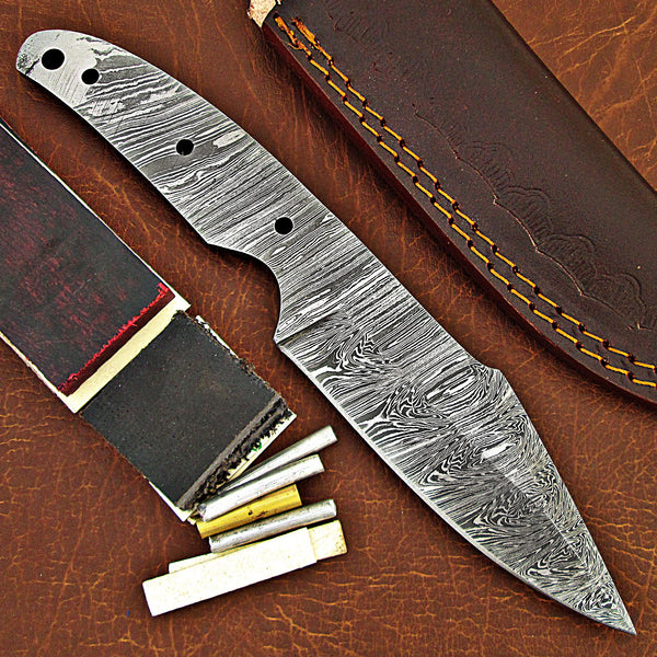 NB109 Damascus Steel Knife Making Kit - Create a Custom, High-Quality Knife