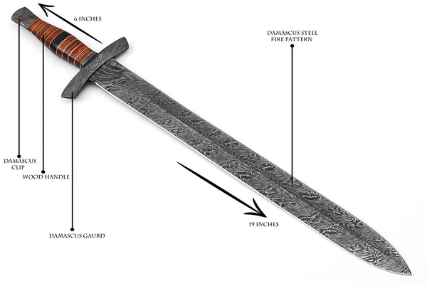 Legendary Viking Sword - Hand Forged with Damascus Steel for a True Warrior SK003