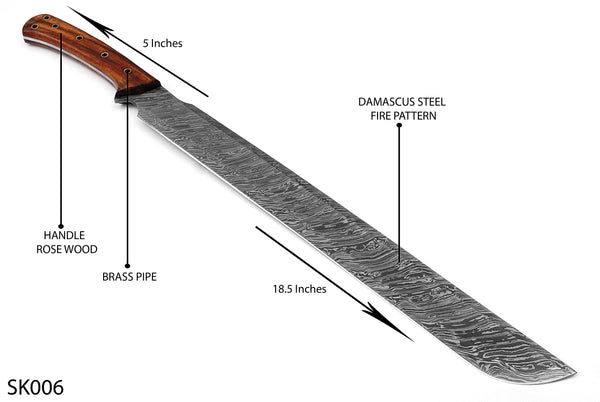 SK006: Hand Forged Damascus Steel Viking Sword