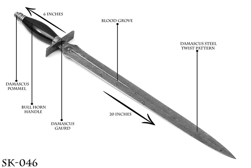 Hand Forged Sword Damascus Steel Viking Sword, Battle Ready Sword, Gift for Him, Wedding Gift for Husband, Anniversary Gift SK046